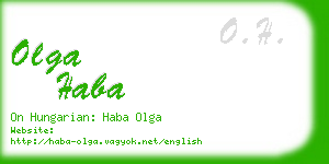 olga haba business card